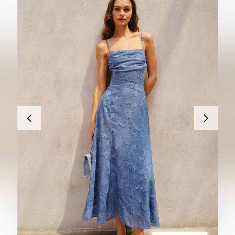 Mid length to long blue dress never worn tags still on